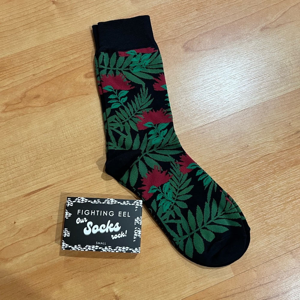 Fighting Eel Lightweight Crew Sock Black Lehua